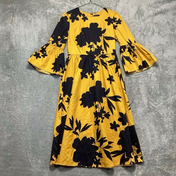 Who What Wear Dresses & Skirts - Who What Wear Dress Women's XS Midi Fit & Flare Floral Bell Sleeve Casual Summer